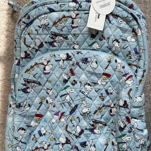 Vera Bradley Snoopy Peanuts Large Backpack Bag Ski Jump Slopes